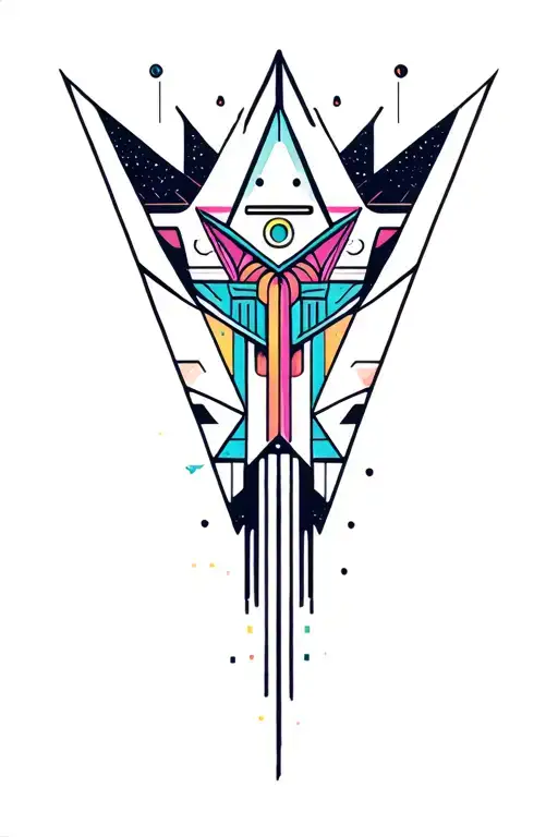 Synthesizer Cirquit Geometric Design Under Knee Color