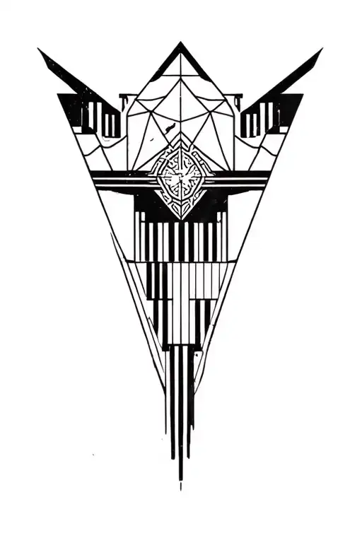 Synthesizer Cirquit Geometric Design Under Knee Color