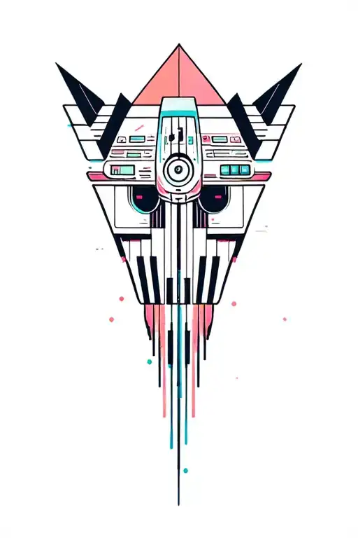 Synthesizer Cirquit Geometric Design Under Knee Color