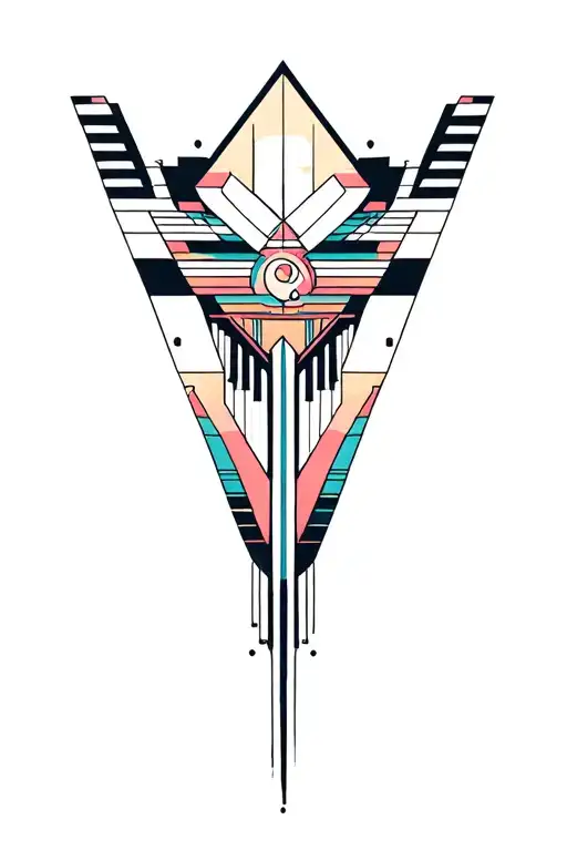 Synthesizer Cirquit Geometric Design Under Knee Color