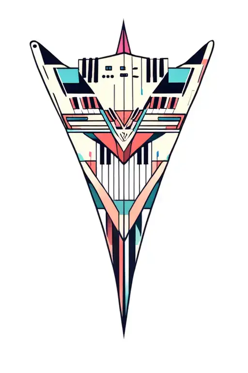 Synthesizer Cirquit Geometric Design Under Knee Color