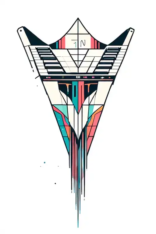 Synthesizer Cirquit Geometric Design Under Knee Color