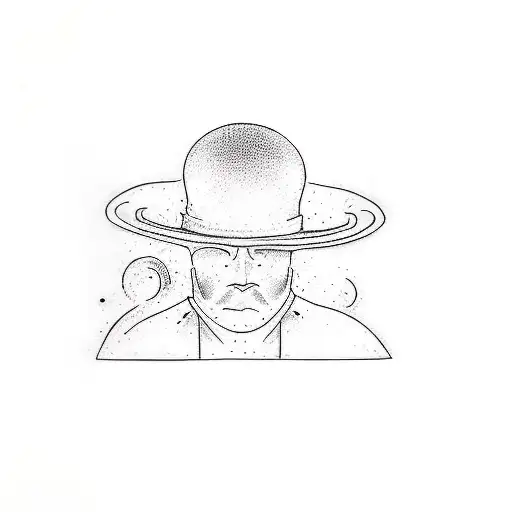 A Man With A Ring On His Head