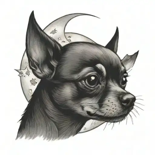 A Chihuahua Sitting On The Moon