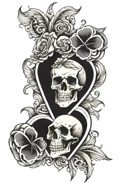 Skull And Broken Heart
