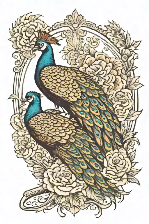 Best Peacocks Masculine Tatoo For Legs