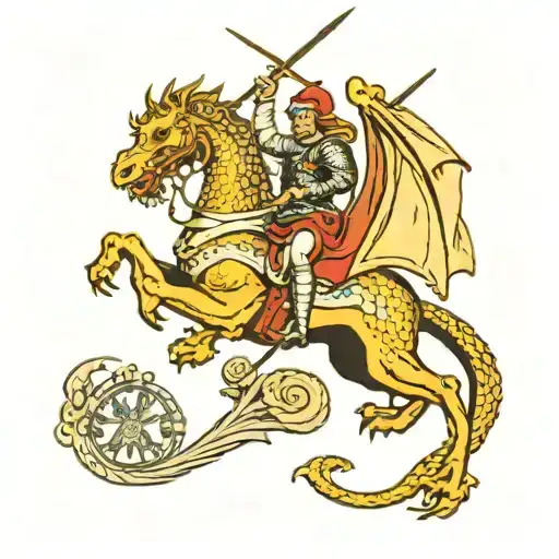 St George Killing A Dragon