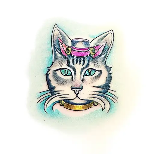 Stack Of Books With Cat Magical