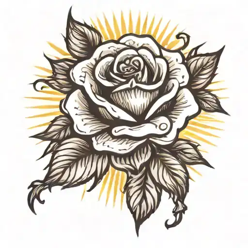 Easy Rose With Sun Shining