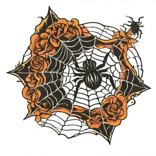 Get A Spider Web Tattoo In Old School Style