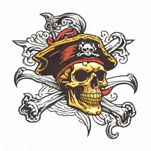 Pirate Skull Surrounded