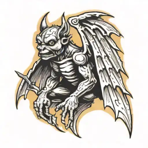 Gargoyle With Bat Wings