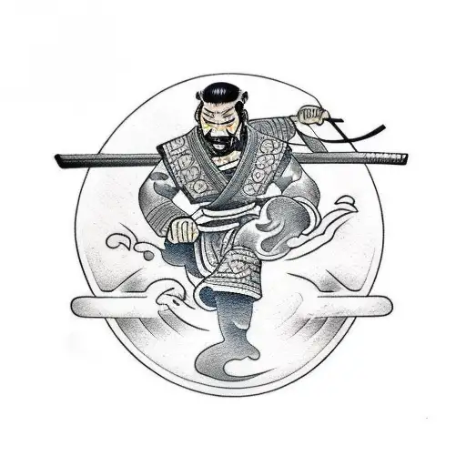 Samurai With Jiu-jitsu Kimono