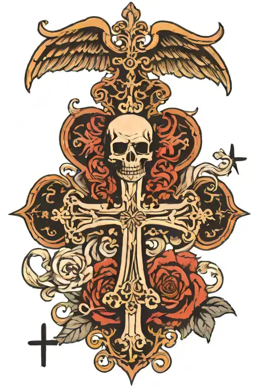 Fallen Angel And Inverted Cross