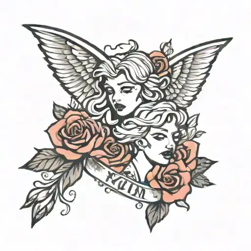 Mom Son Tattoo Design Inspired