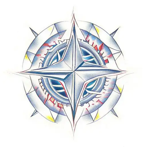 Wind Rose With The Initials Of My Family In The Cardinal Points