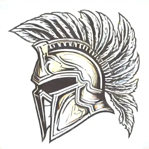 Spartan Helmet Design For Motorcycle Helmet