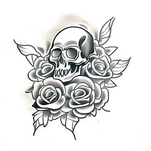 Skull And Roses