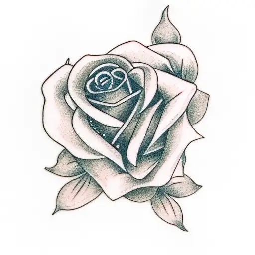 Rose With The Word Flore