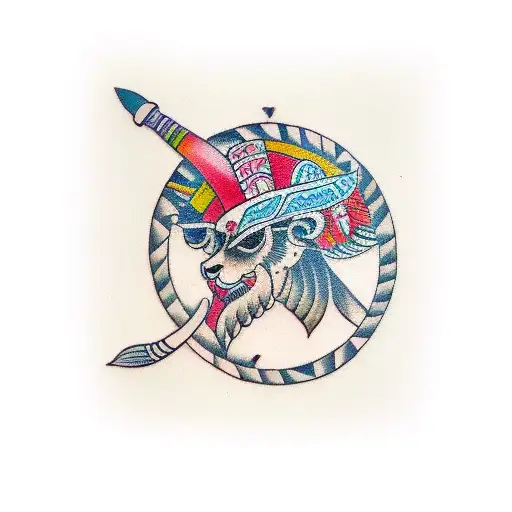 Family Names In Arm Band Tattoo With Indian Traditional Design