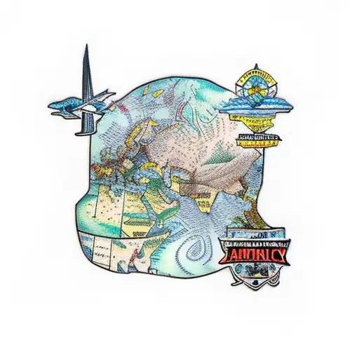 A Map Filled With Travel Destinations And Landmarks