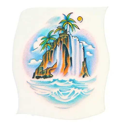 Mirror With Waterfall