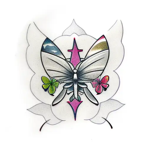 Shamrock And Butterfly Knife