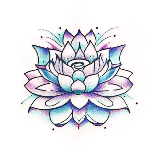 Unalome Lotus Flower And Moon