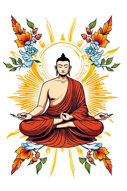 Buddhist Monk Meditating