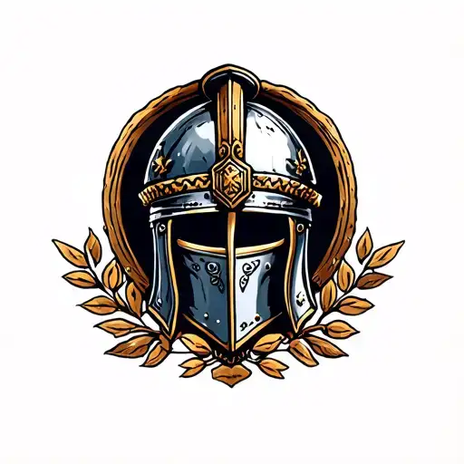 Roman Helm And Laurels Surrounding Full