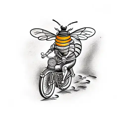 Bee Riding A Bike