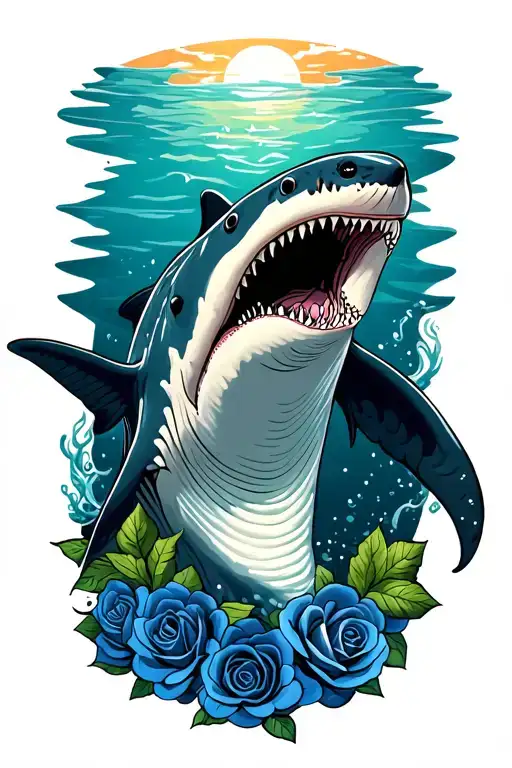 Whale Shark With Roses