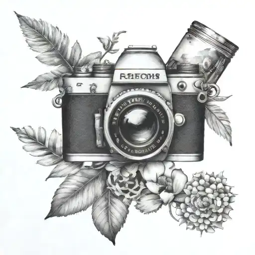 A Whimsical Collage Of Various Nature Photos Intertwined With Camera Gear