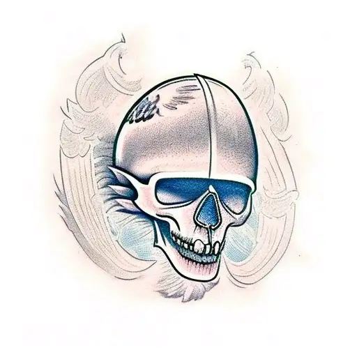 Bert Grimm Skull Weaning Eagles Helmet