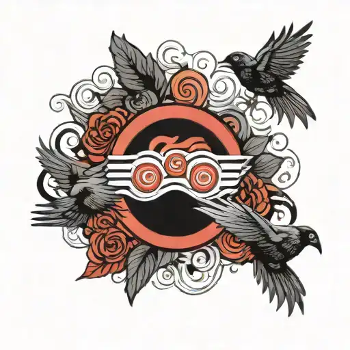 Naruto Uchiha Eyes Akatsuki Headband And Crows