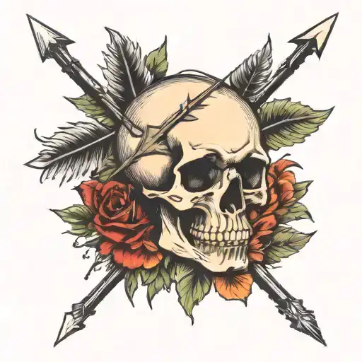 Skull With Arrows Through It