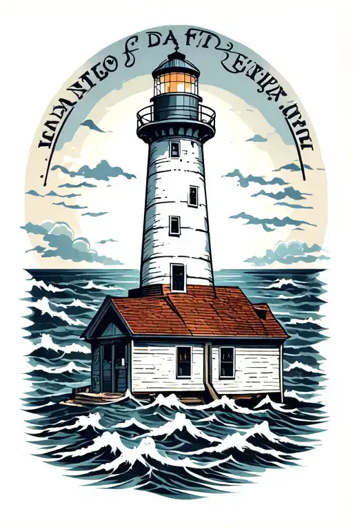 Lighthouse Foream Sleeve Tribal