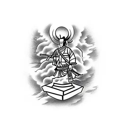 Samurai In A Bonsai Garden