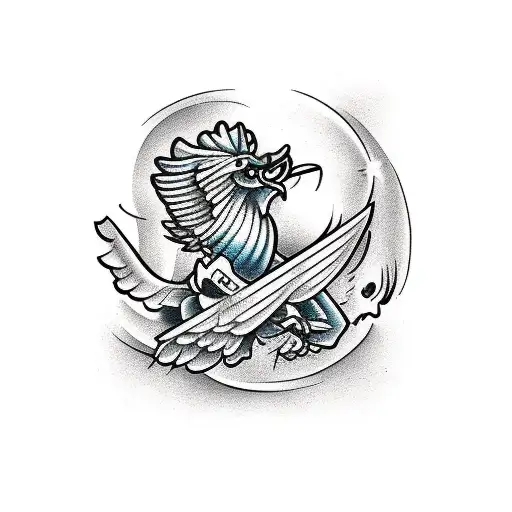 Cartoon Muscle Chicken