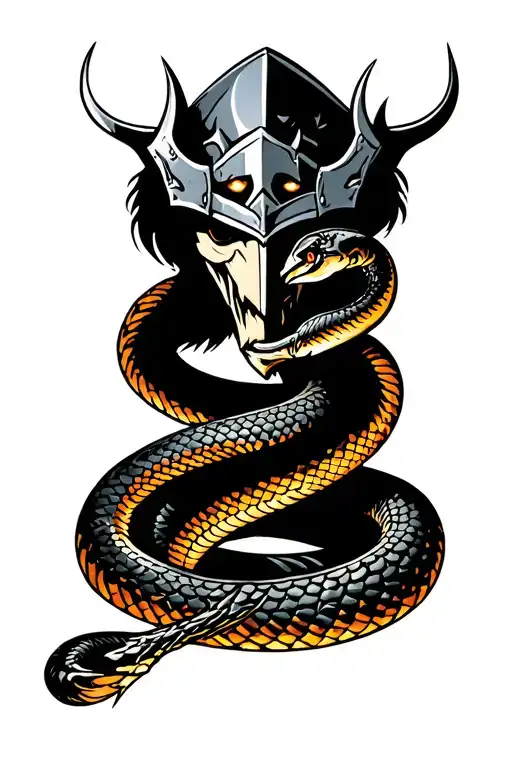 Thor Fighting Snake Wrapped