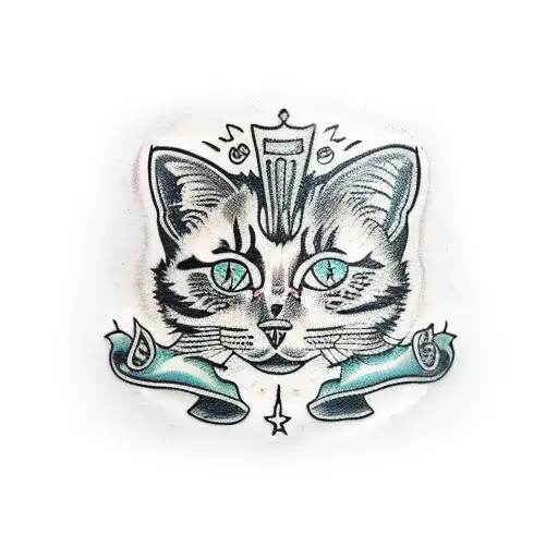 A Goth-inspired Beer Bottle With A Cute Cat Face On The Label