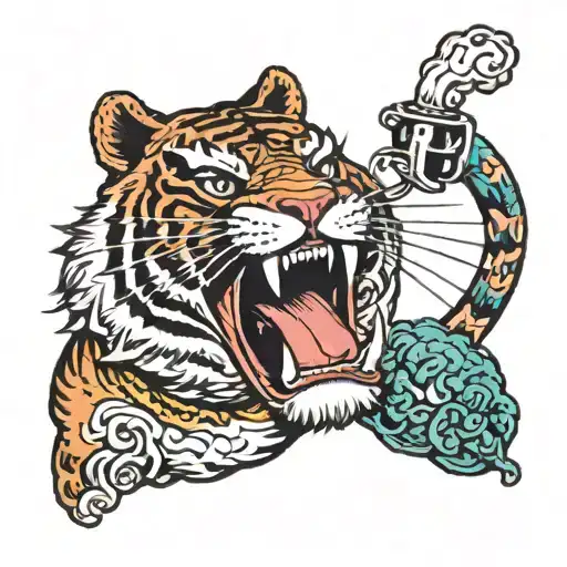 Korean Tiger Smoking Pipe