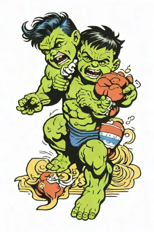 Baby Hulk Fighting
