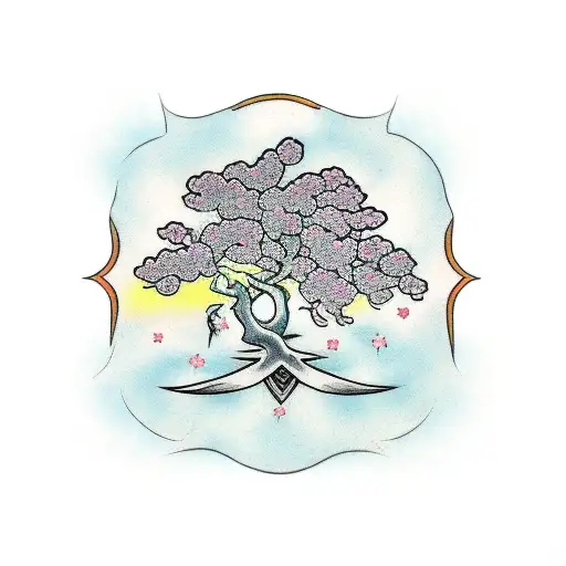 2 Branche Of Sakura Tree