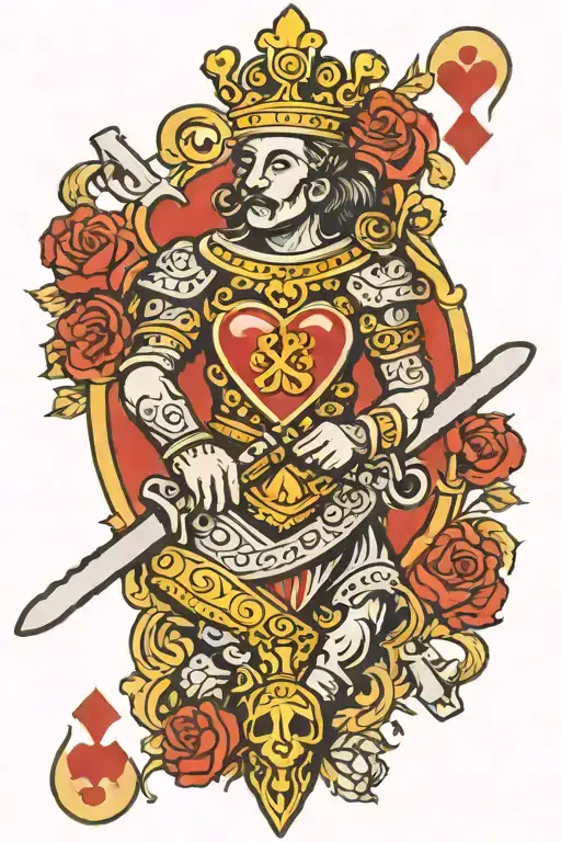 King Of Hearts With Sword