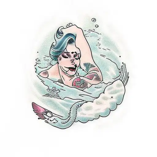 Woman Submerged In Water