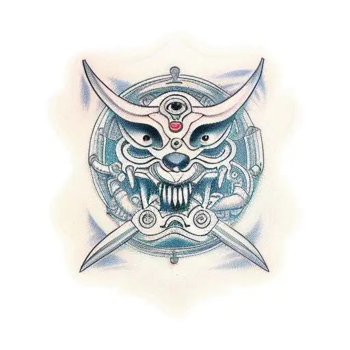 An Intricate Mechanical Design Incorporating The Faces Of Friends And Family