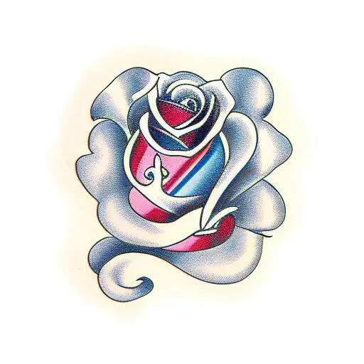 Rose In Shape Of Martini Glass