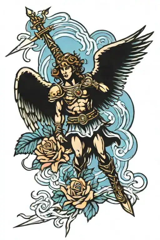 Archangel Michael Lightning Rose Sword