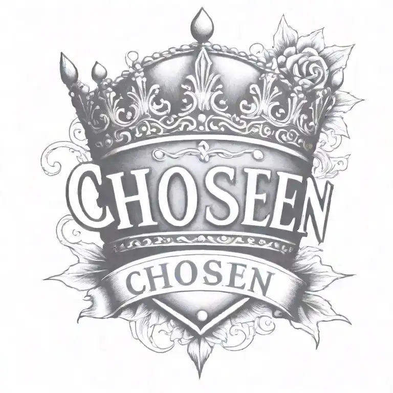 The Word Chosen With A Crown On Top